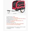 Dog Bike Trailer, Supports up to 100 lbs, Pet Cart Bicycle Carrier for Small & Large Dogs, Easy Folding Frame with Quick Release Wheel
