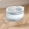 2500ML USB Pet Water Fountain, Teardrop-Shaped Automatic Cat Water Dispenser with Circulating Pump, Freshwater Filter for Cats and Dogs