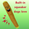 My Name is B, Cute Stuffed Parody Blunt Dog Toy, Funny Squeaky Weed Toy, Cool Plush Novelty 420 Gift for Pets & Their Owners