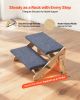 Wood Pet Stairs, 2-Step Dog Stairs for Beds, Sofa & Cars, 110lbs Load Capacity, Floded Flat Design