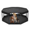 Dog Playpen, 8 Pcs 24 x 24 in Panels Foldable Metal Pet Exercise Pen, Dog Fence Indoor and Outdoor Pen with Door, Storage Bag