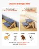 Wood Pet Stairs, 2-Step Dog Stairs for Beds, Sofa & Cars, 110lbs Load Capacity, Floded Flat Design