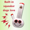 My Name is Billie, Funny Squeaky Weed Dog Toy, Cute Stuffed Parody Pot Bong, Cool Plush 420 Novelty Gift for Pets & Their Owners