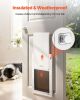 Pet Door, Large, with Double Magnetic Flaps and Metal Frame, Strong and Weatherproof Dog Door for Interior and Exterior Doors, Easy to Install
