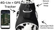 Get Realtime SMS/Live Tracking Data w/ Pet Tracker GPS Dog Collar Tracker Size:S