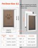 Pet Door, Large, with Double Magnetic Flaps and Metal Frame, Strong and Weatherproof Dog Door for Interior and Exterior Doors, Easy to Install