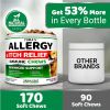 2 Pack Dog Allergy Relief Chews Dog Itching Skin Relief Treatment Pills Anti Itch for Dogs Itchy and Paw Licking Dry Skin & Hot Spots Omega 3 Fish Oil