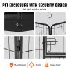 Dog Playpen, 8 Pcs 24 x 24 in Panels Foldable Metal Pet Exercise Pen, Dog Fence Indoor and Outdoor Pen with Door, Storage Bag