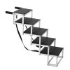 Dog Stair for Cars, Wide 5-step Dog Car Steps, Folding Dog Car Ramp with Nonslip Surface, Portable Pet Steps Lightweight Aluminum for Car
