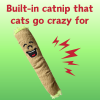 My Name is Lil B, Cute Stuffed Parody Blunt Cat Toy, Funny Catnip Weed Theme Toy, Cool Plush Novelty 420 Gift for Pets & Their Owners