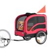 Dog Bike Trailer, Supports up to 100 lbs, Pet Cart Bicycle Carrier for Small & Large Dogs, Easy Folding Frame with Quick Release Wheel