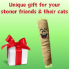 My Name is Lil B, Cute Stuffed Parody Blunt Cat Toy, Funny Catnip Weed Theme Toy, Cool Plush Novelty 420 Gift for Pets & Their Owners