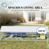 Outdoor kennel, dog house, dog cage, silver