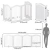 27.6" Height Tall Freestanding Pet Gate, 4 Panels Foldable Dog Gate