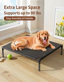 Pet Bed, No Assembly Required, Foldable, Portable, Waterproof & Moisture-Proof, Breathable & Antibacterial, All-Season Sleeping Mat for Cats and Dogs (Color: Mesh cloth L)